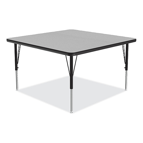 Correll Adjustable Activity Tables, Square, 48" x 48" x 19" to 29", Gray Top, Black Legs, 4/Pallet (4848TF1595K4)