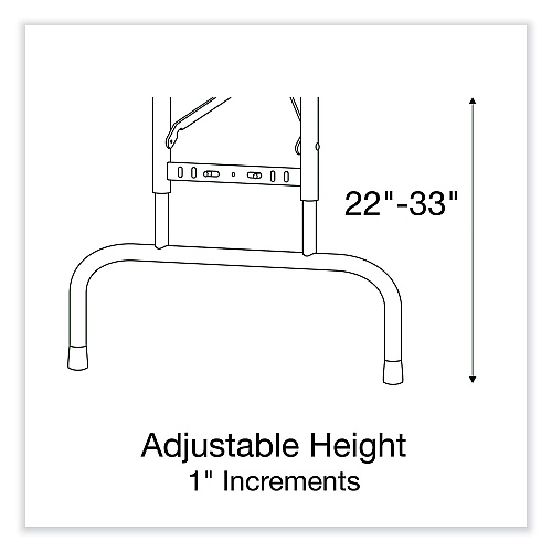 Correll Adjustable Folding Table, Rectangular, 48" x 24" x 22" to 32", Red Top, Black Legs, 4/Pallet (RA2448254P)