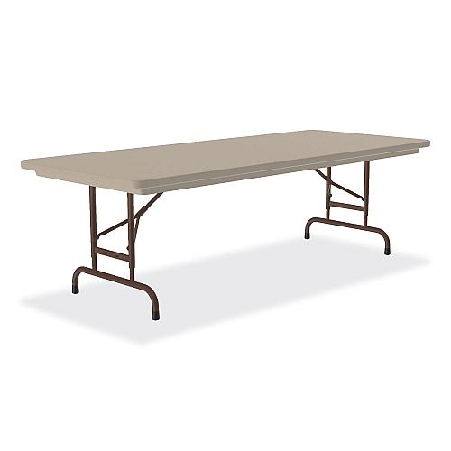 Correll Adjustable Folding Tables, Rectangular, 72" x 30" x 22" to 32", Mocha Granite Top, Brown Legs, 4/Pallet (RA3072244P)