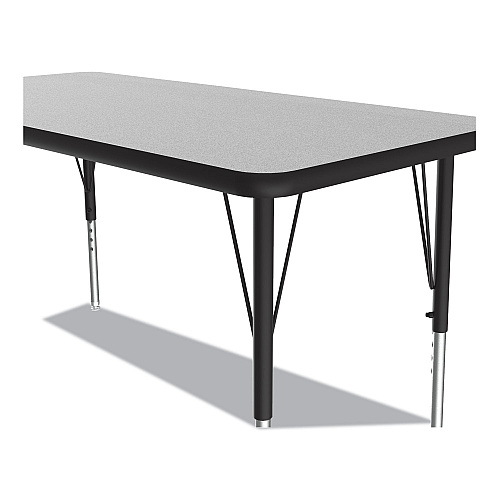 Correll Adjustable Activity Table, Rectangular, 48" x 24" x 19" to 29", Granite Top, Black Legs, 4/Pallet (2448TF1595K4)
