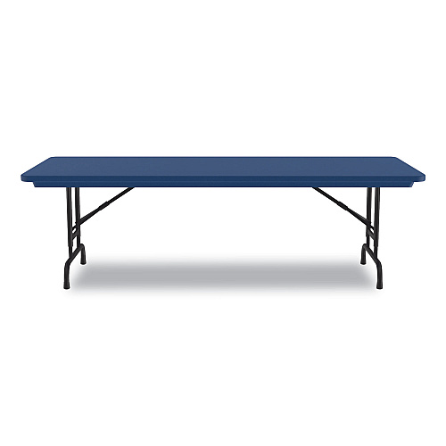 Correll Adjustable Folding Tables, Rectangular, 60" x 30" x 22" to 32", Blue Top, Black Legs, 4/Pallet (RA3060274P)
