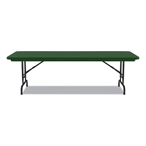 Correll Adjustable Folding Tables, Rectangular, 60" x 30" x 22" to 32", Green Top, Black Legs, 4/Pallet (RA3060294P)