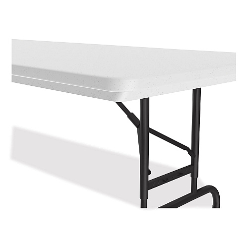 Correll Adjustable Folding Tables, Rectangular, 72" x 30" x 22" to 32", Gray Granite Top, Black Legs, 4/Pallet (RA3072234P)
