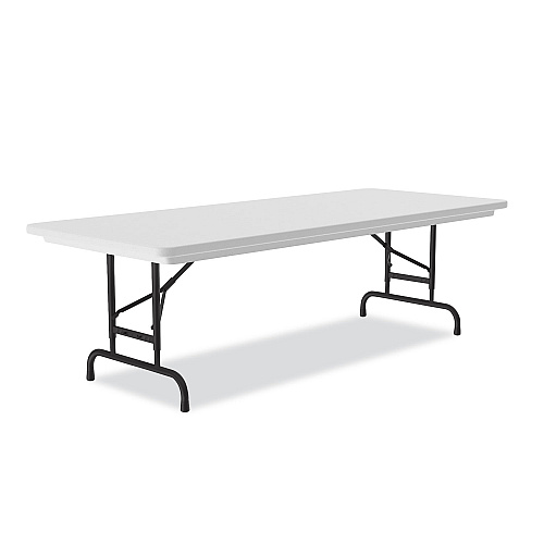 Correll Adjustable Folding Tables, Rectangular, 72" x 30" x 22" to 32", Gray Granite Top, Black Legs, 4/Pallet (RA3072234P)