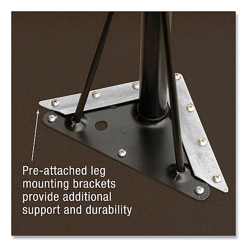 Correll Adjustable Activity Table, Rectangular, 48" x 24" x 19" to 29", Granite Top, Black Legs, 4/Pallet (2448TF1595K4)