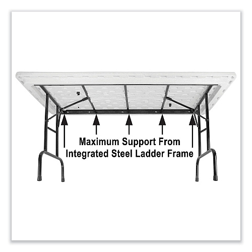 Correll Adjustable Folding Tables, Rectangular, 72" x 30" x 22" to 32", Red Top, Black Base, 4/Pallet (RA3072254P)