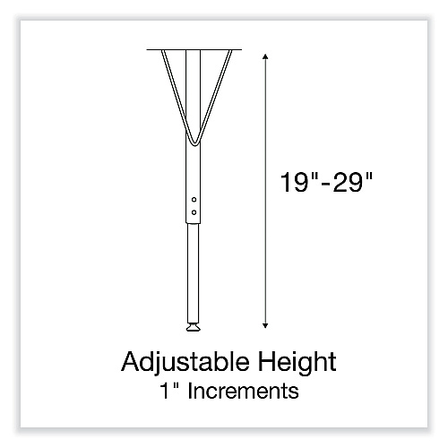 Correll Adjustable Activity Table, Rectangular, 60" x 30" x 19" to 29", Granite Top, Black Legs, 4/Pallet (3060TF15954P)