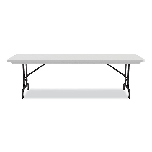 Correll Adjustable Folding Tables, Rectangular, 96" x 30" x 22" to 32", Gray Granite Top, Black Legs, 4/Pallet (RA3096234P)