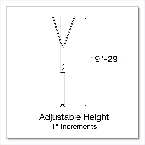 Correll Height Adjustable Activity Tables, Round, 60" x 19" to 29", Medium Oak Top, Black Legs, 4/Pallet (60TFRD0695K4)