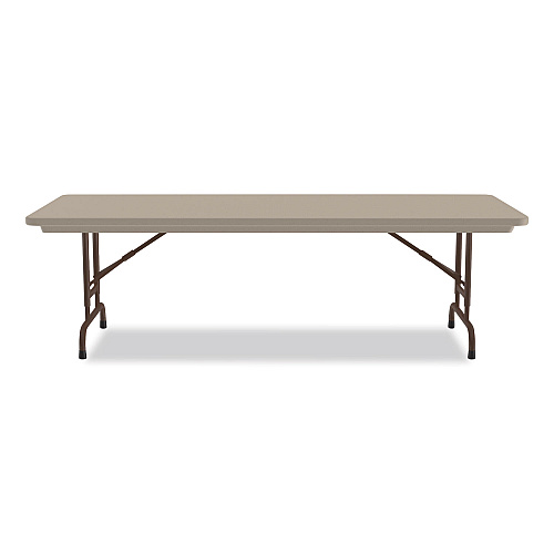 Correll Adjustable Folding Tables, Rectangular, 72" x 30" x 22" to 32", Mocha Granite Top, Brown Legs, 4/Pallet (RA3072244P)