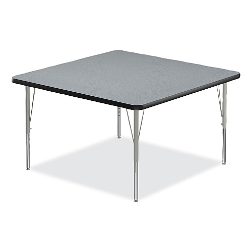 Correll Adjustable Activity Tables, Square, 48" x 48" x 19" to 29", Gray Top, Silver Legs, 4/Pallet (4848TF15954P)