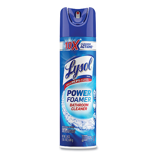 Lysol&reg; Power Foam Bathroom Cleaner, 24 oz., 12 Cans (02569CT)