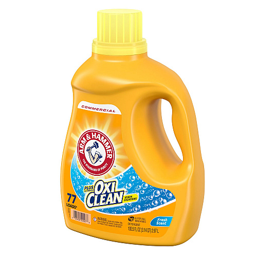 Arm & Hammer OxiClean Concentrated Liquid Laundry Detergent, Fresh, 100.5 oz Bottle, 4/Carton (3320050027)