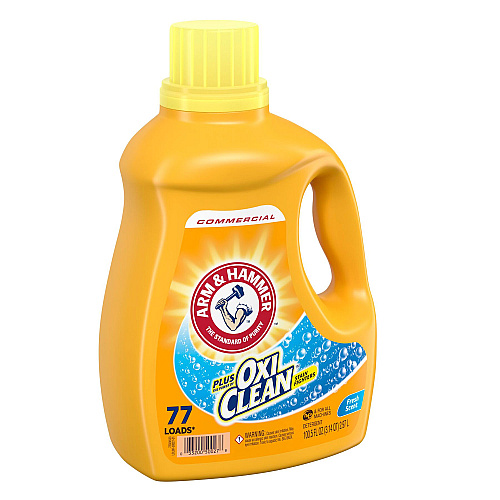 Arm & Hammer OxiClean Concentrated Liquid Laundry Detergent, Fresh, 100.5 oz Bottle, 4/Carton (3320050027)