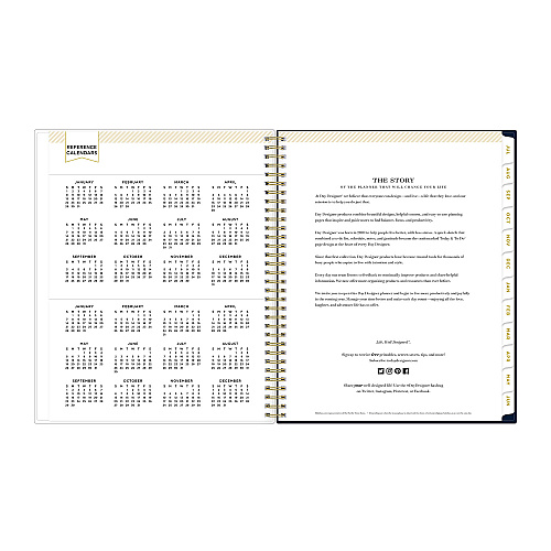 Blue Sky Day Designer Peyton Create-Your-Own Cover Weekly/Monthly Planner, Floral, 11 x 8.5, Navy, 12-Month (July to June): 2025-2026 (107924)