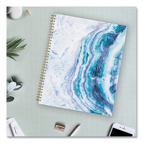 Blue Sky Gemma Academic Year Weekly/Monthly Planner, Geode Artwork, 11 x 8.5, Blue/Purple Cover, 12-Month (July to June): 2025 to 2026 (118177)