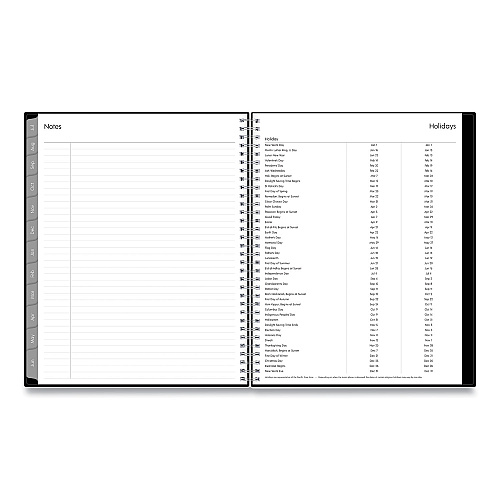 Blue Sky Enterprise Academic Weekly/Monthly Planner, 11 x 8.5, Black Cover, 12-Month (July to June): 2025 to 2026 (130609)