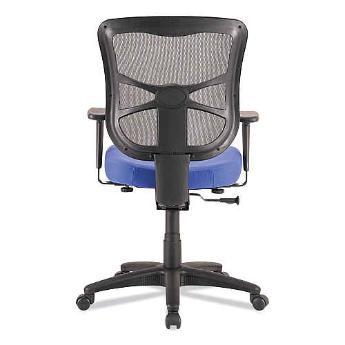 Alera Elusion Series Mesh Mid-Back Swivel/Tilt Chair, Supports Up to 275 lb, 17.9" to 21.8" Seat Height, Navy Seat (ALEEL42BME20B)