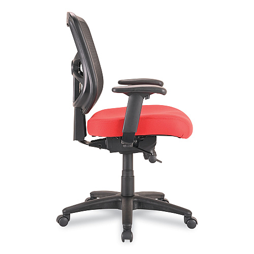 Alera Elusion Series Mesh Mid-Back Swivel/Tilt Chair, Supports Up to 275 lb, 17.9" to 21.8" Seat Height, Red (ALEEL42BME30B)