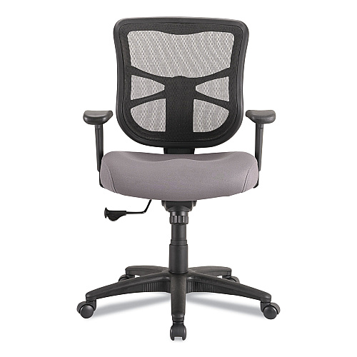 Alera Elusion Series Mesh Mid-Back Swivel/Tilt Chair, Supports Up to 275 lb, 17.9" to 21.8" Seat Height, Gray Seat (ALEEL42BME40B)