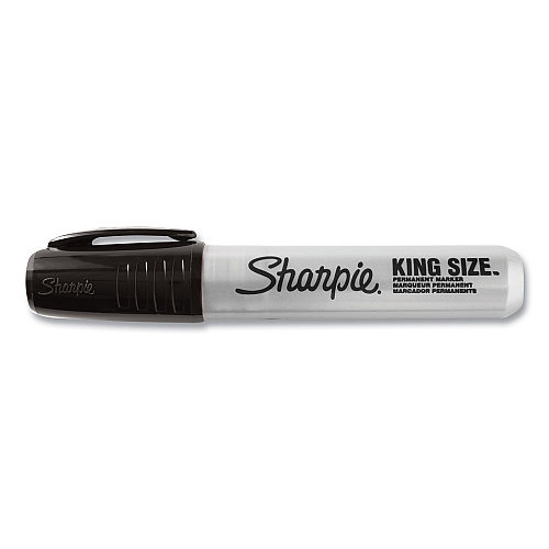 Sharpie King Size Permanent Marker, Broad Chisel Tip, Black, Dozen (15001B)