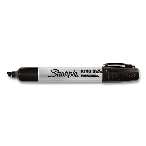 Sharpie King Size Permanent Marker, Broad Chisel Tip, Black, Dozen (15001B)