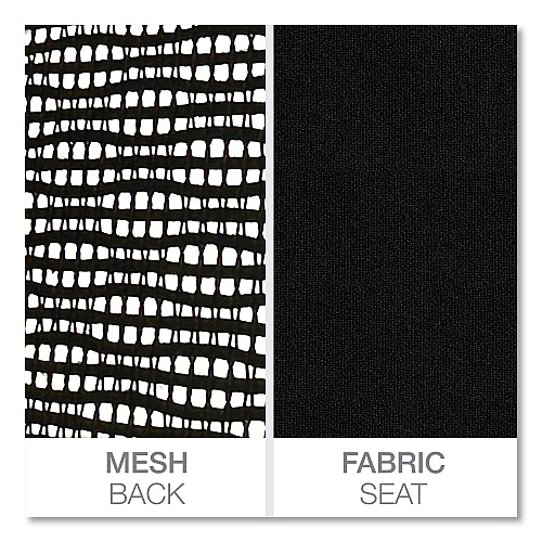 Alera Elusion Series Mesh Mid-Back Swivel/Tilt Chair, Supports Up to 275 lb, 17.9" to 21.8" Seat Height, Black (ALEEL42BME10B)