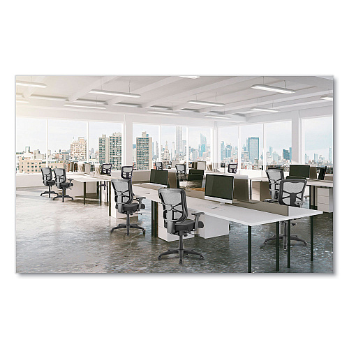 Alera Elusion Series Mesh Mid-Back Swivel/Tilt Chair, Supports Up to 275 lb, 17.9" to 21.8" Seat Height, Black (ALEEL42BME10B)