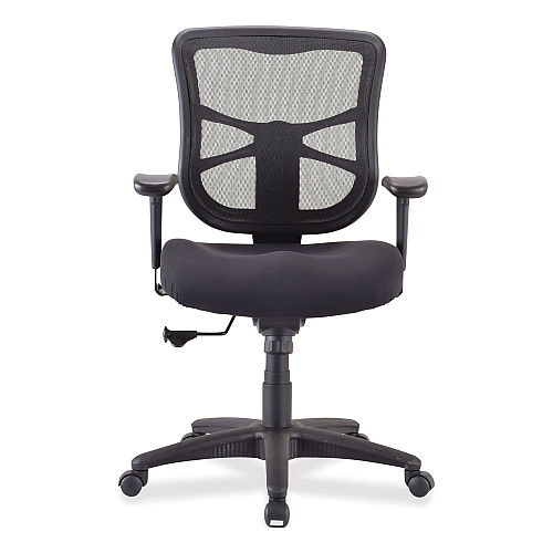 Alera Elusion Series Mesh Mid-Back Swivel/Tilt Chair, Supports Up to 275 lb, 17.9" to 21.8" Seat Height, Black (ALEEL42BME10B)