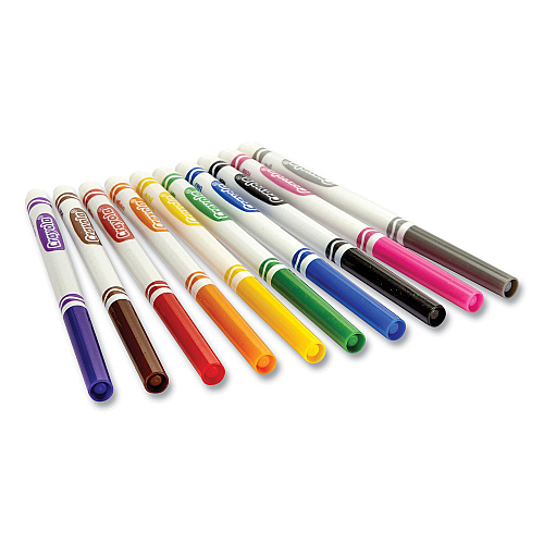Crayola Fine Line 200-Count Classpack Non-Washable Marker, Fine Bullet Tip, Assorted Colors, 200/Box (588210)
