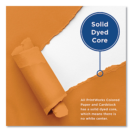 Printworks Professional Color Paper, 24 lb Text Weight, 8.5 x 11, Orange, 500/Ream (00104)
