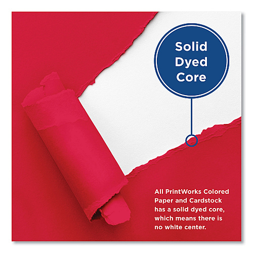 Printworks Professional Color Paper, 24 lb Text Weight, 8.5 x 11, Red, 500/Ream (00105)