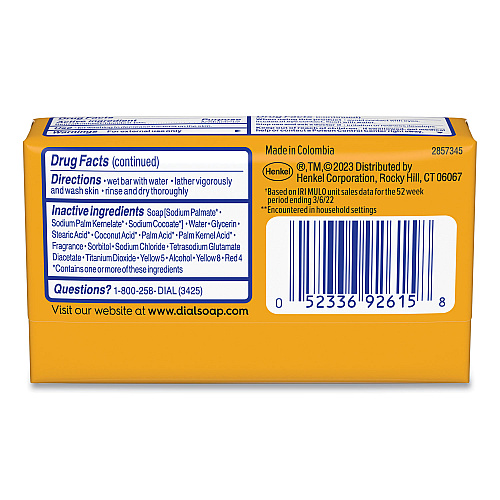 Deodorant Bar Soap, Iconic Dial Gold Fragrance, 4 oz, 36/Carton (92617)