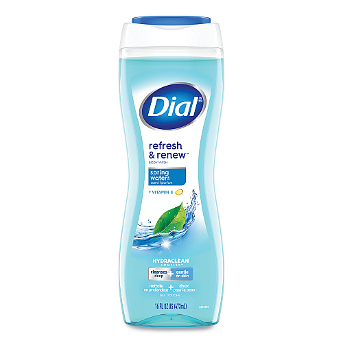 Dial Body Wash, Spring Water Scent, 16 oz, 6/Carton (02653)