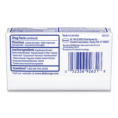 Deodorant Bar Soap, Iconic Dial Soap Scent, 4 oz, 36/Carton (92633)