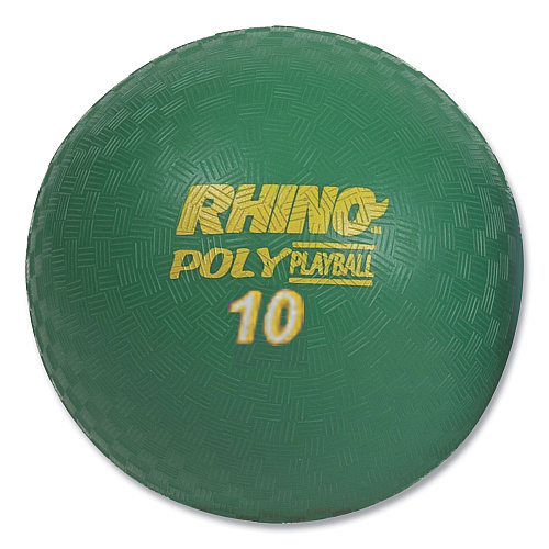Champion Sports Rhino Playground Ball Set, 10" Diameter, Rubber, Assorted Colors, 6/Set 10" - Red, Orange, Yellow, Green, Blue, Purple - 6 / Set (PX10SET)