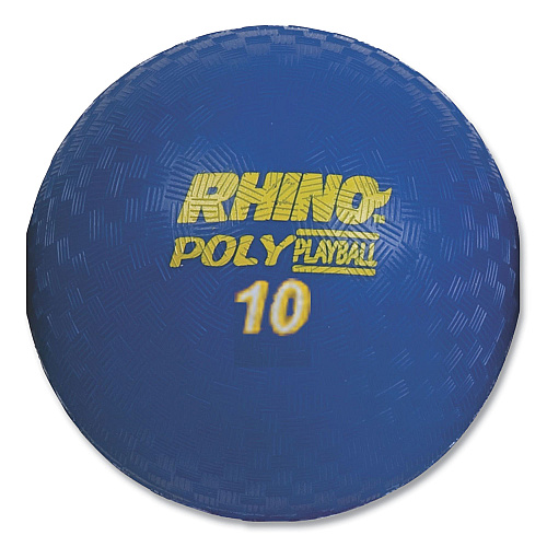 Champion Sports Rhino Playground Ball Set, 10" Diameter, Rubber, Assorted Colors, 6/Set 10" - Red, Orange, Yellow, Green, Blue, Purple - 6 / Set (PX10SET)