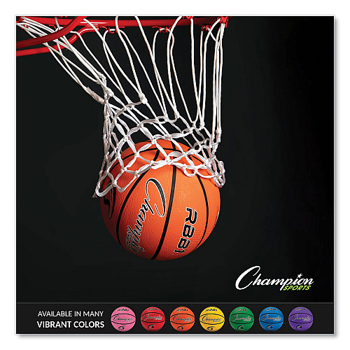 Champion Sports Rubber Sports Ball, For Basketball, No. 7 Size, Official Size, Orange (RBB1)