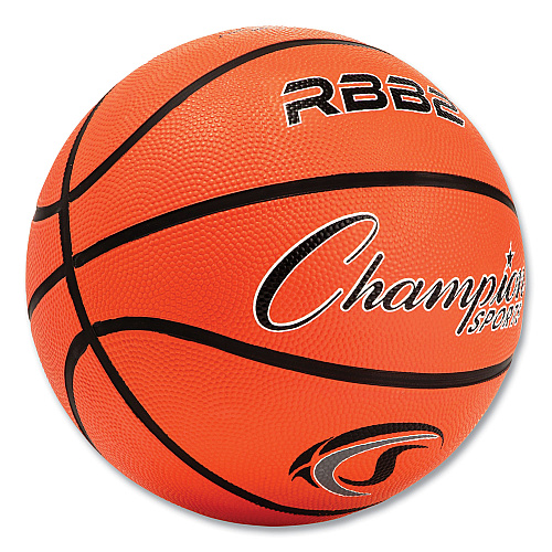 Champion Sports Rubber Sports Ball, For Basketball, No. 5 Size, Junior Size, Orange (RBB2)