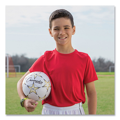 Champion Sports VIPER Soccer Ball, No. 3 Size, 7.25" to 7.5" Diameter, White (VIPER3)