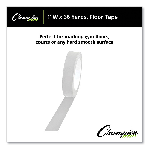 Champion Sports Floor Tape, 1" x 36 yds, White (1X36FTWH)