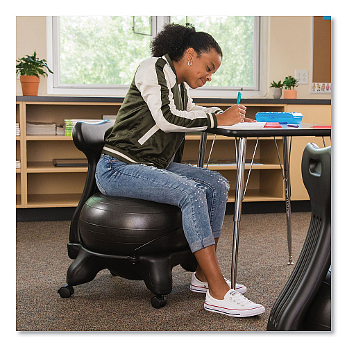 Champion Sports FitPro Ball Chair, Supports Up to 200 lb, Gray (BCHX)
