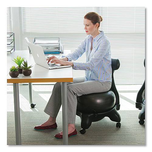 Champion Sports FitPro Ball Chair, Supports Up to 200 lb, Gray (BCHX)