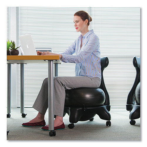 Champion Sports FitPro Ball Chair, Supports Up to 200 lb, Gray (BCHX)