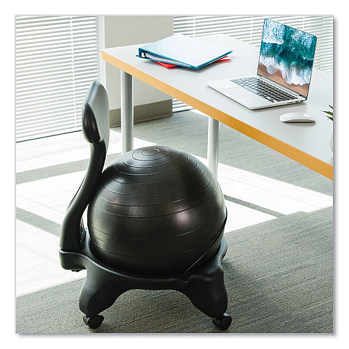 Champion Sports FitPro Ball Chair, Supports Up to 200 lb, Gray (BCHX)