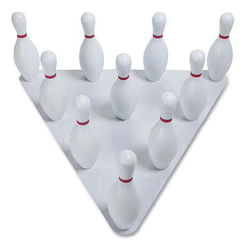 Champion Sports Bowling Set, Plastic/Rubber, White, 10 Bowling Pins, 1 Bowling Ball (BPSET)