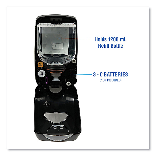 Boardwalk Touch-Free Automatic Dispenser, 1,200 mL, 6 x 4.05 x 10.58, Black (BWK42200)