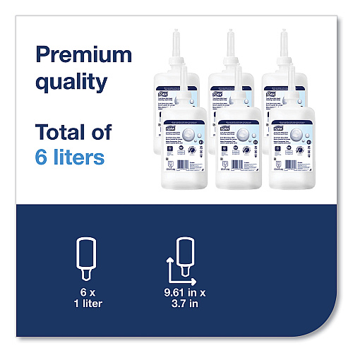 Tork Premium Extra Mild Soap Refill, Unscented, 1 L, 6/Carton (400029)