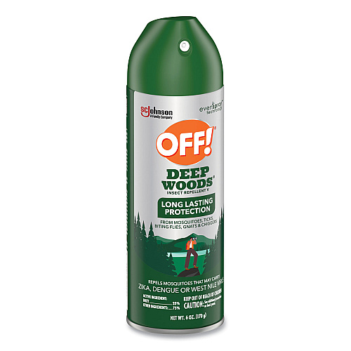 OFF! Deep Woods Insect Repellent, 6 oz Aerosol Spray, 12/Carton (354266)