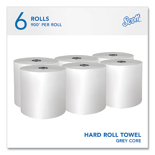 Scott&reg; Pro Hardwound Paper Towels, White, 900-ft., 6 Rolls (43960)
